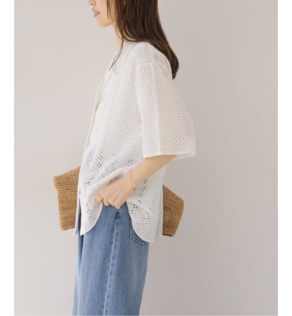 JOURNAL STANDARD relume「《一部WEB限定追加》コットンカットワーク刺繍開襟シャツ」|シャツ・ブラウス|