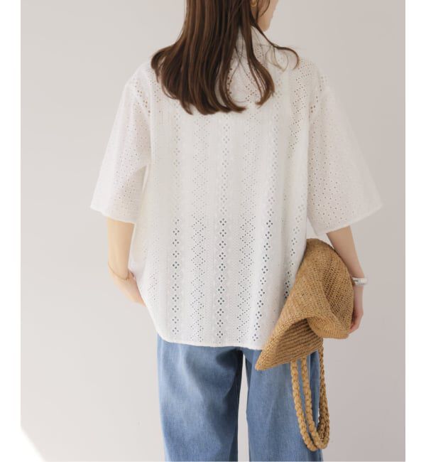 JOURNAL STANDARD relume「《一部WEB限定追加》コットンカットワーク刺繍開襟シャツ」|シャツ・ブラウス|