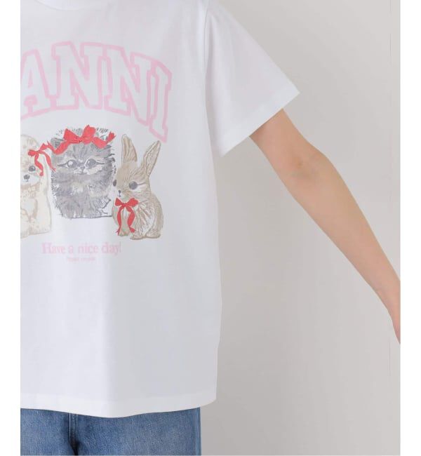 U by SPICK&SPAN「GANNI / ガニー Basic Cotton Jersey Cute Animals」|Tシャツ・カットソー|