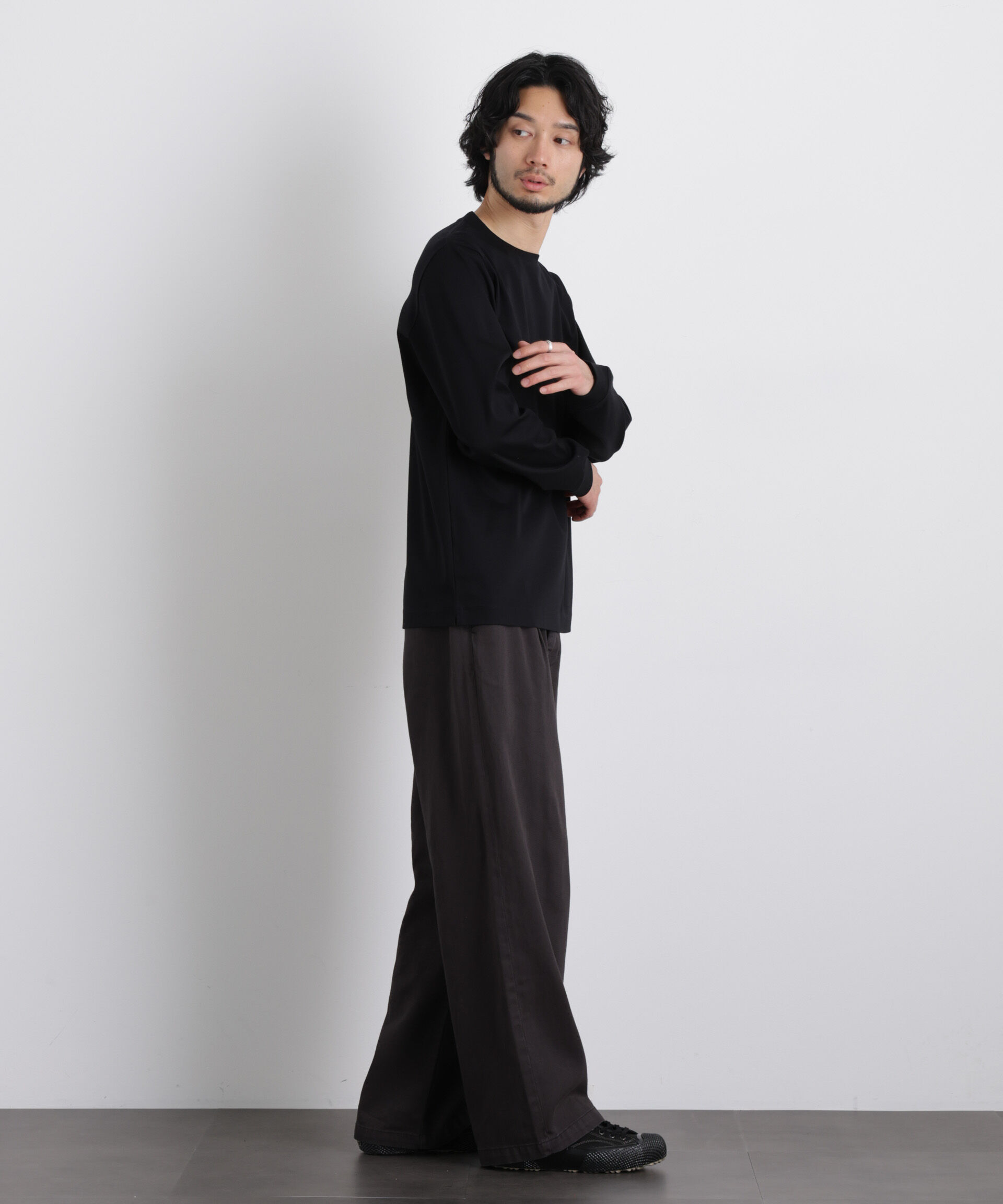 nano･universe「アンチスメルクルーネックTシャツ 長袖」|Tシャツ・カットソー|