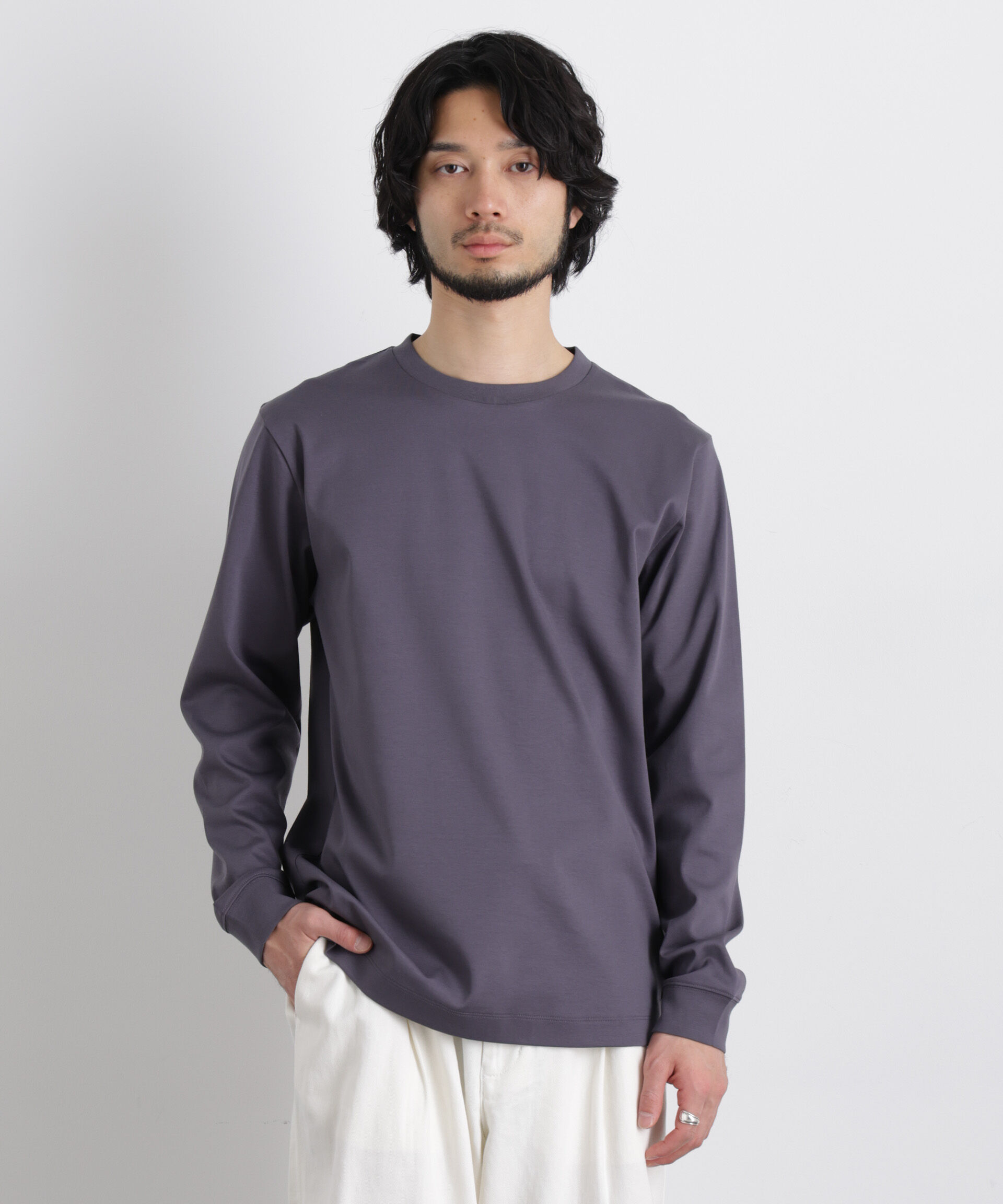 nano･universe「アンチスメルクルーネックTシャツ 長袖」|Tシャツ・カットソー|