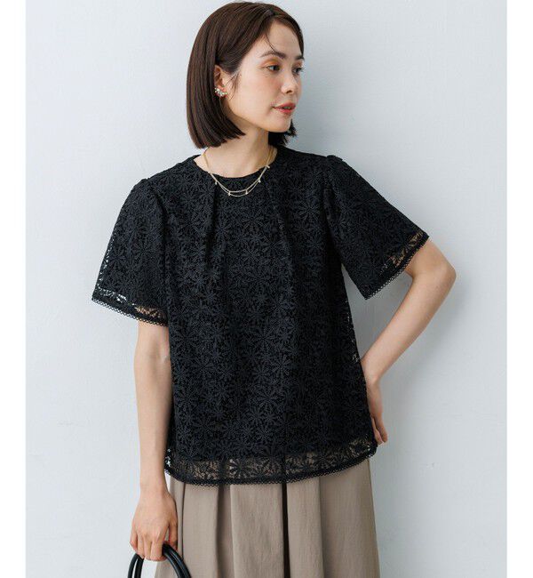 組曲「【ご好評につき再登場】フラワーレースブラウス」|Tシャツ・カットソー|