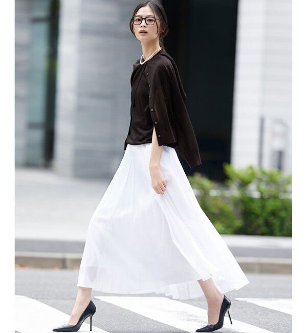 23区「【WEB&一部店舗限定カラーあり】シアードット クルーネック カーディガン」|ニット・セーター|