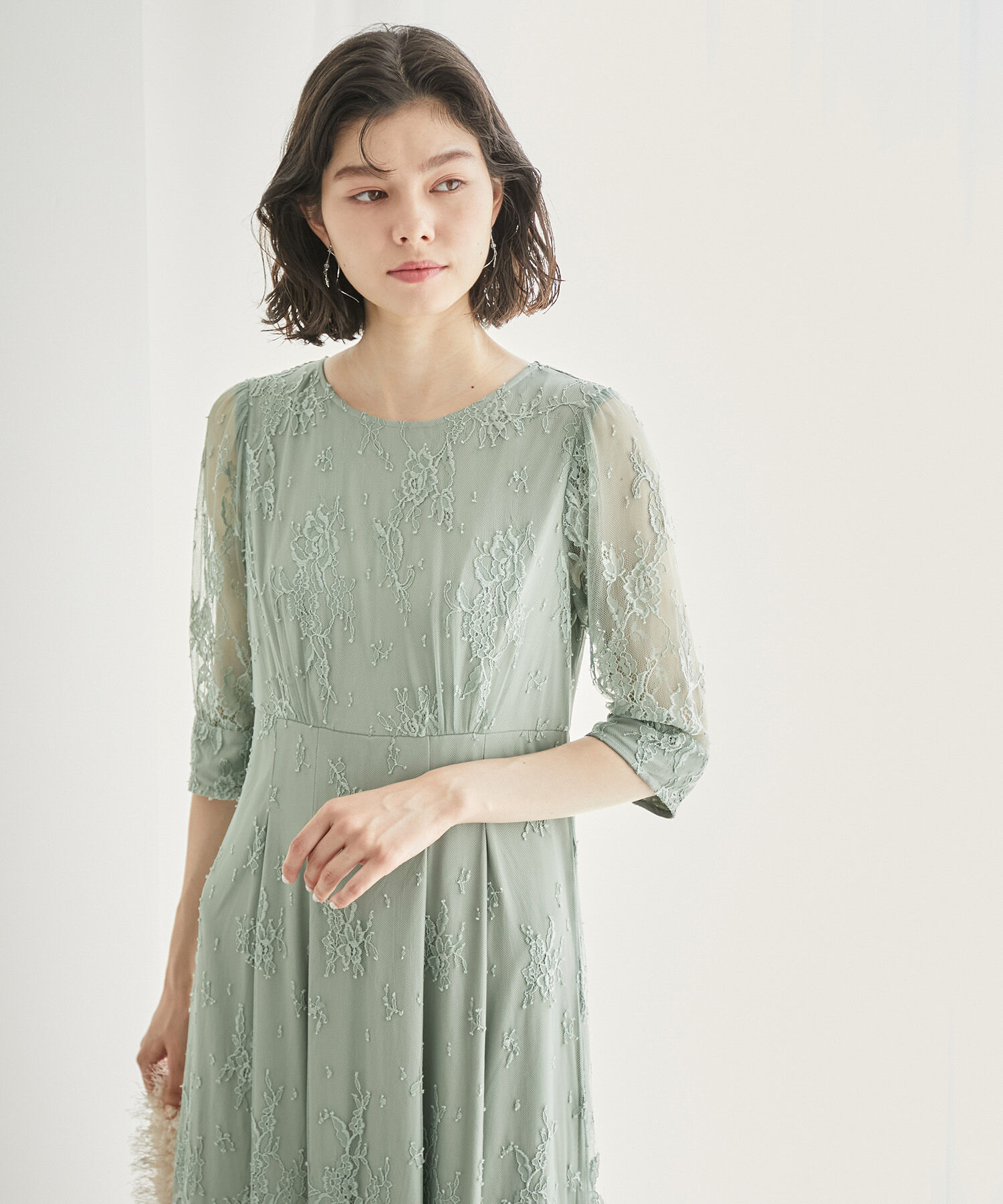 Rope&rsquo;Picnic「【Mon E&rsquo;toile/モンエトワール】結婚式にも/レースタックDRESS」|ドレス|