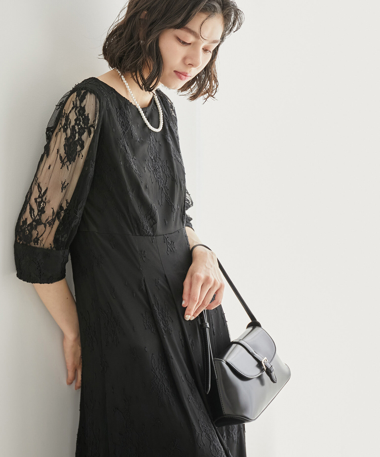 Rope&rsquo;Picnic「【Mon E&rsquo;toile/モンエトワール】結婚式にも/レースタックDRESS」|ドレス|