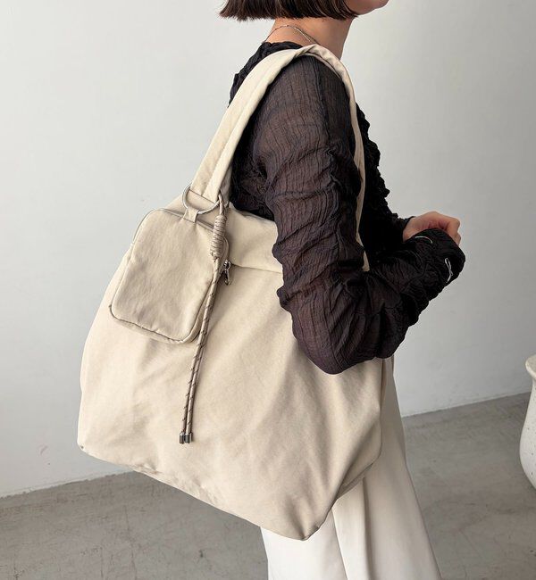  「【機能性◎/ママBAGにも】ユーティリティトートバッグ」|トートバッグ|ベージュ