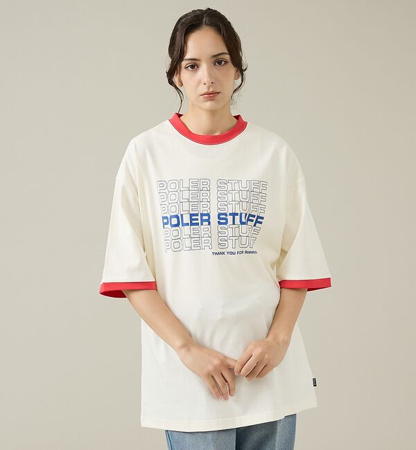 ABAHOUSE「【POLeR/ポーラー】リンガーTシャツ / 61MCV0057 / ユニセック」|Tシャツ・カットソー|
