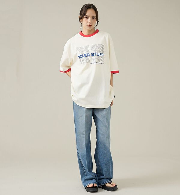ABAHOUSE「【POLeR/ポーラー】リンガーTシャツ / 61MCV0057 / ユニセック」|Tシャツ・カットソー|