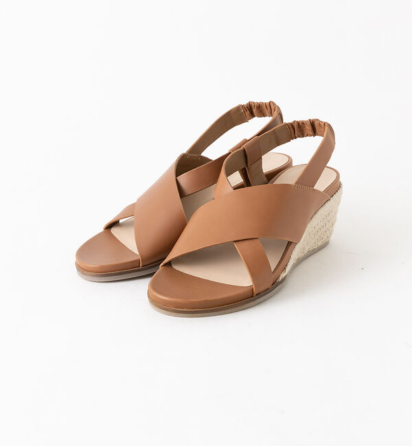AU BANNISTER「【販売店舗限定】ジュートウエッジヒールサンダル」|サンダル|キャメル