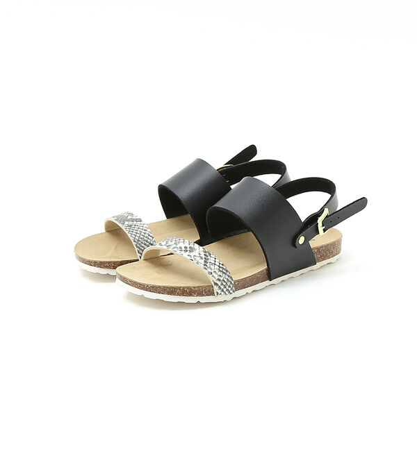 AU BANNISTER「【販売店舗限定】フットベッドサンダル」|サンダル|ブラック