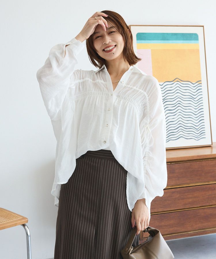 Green Parks「・ELENCARE DUE シアーシャーリングシャツ」|シャツ・ブラウス|Off White