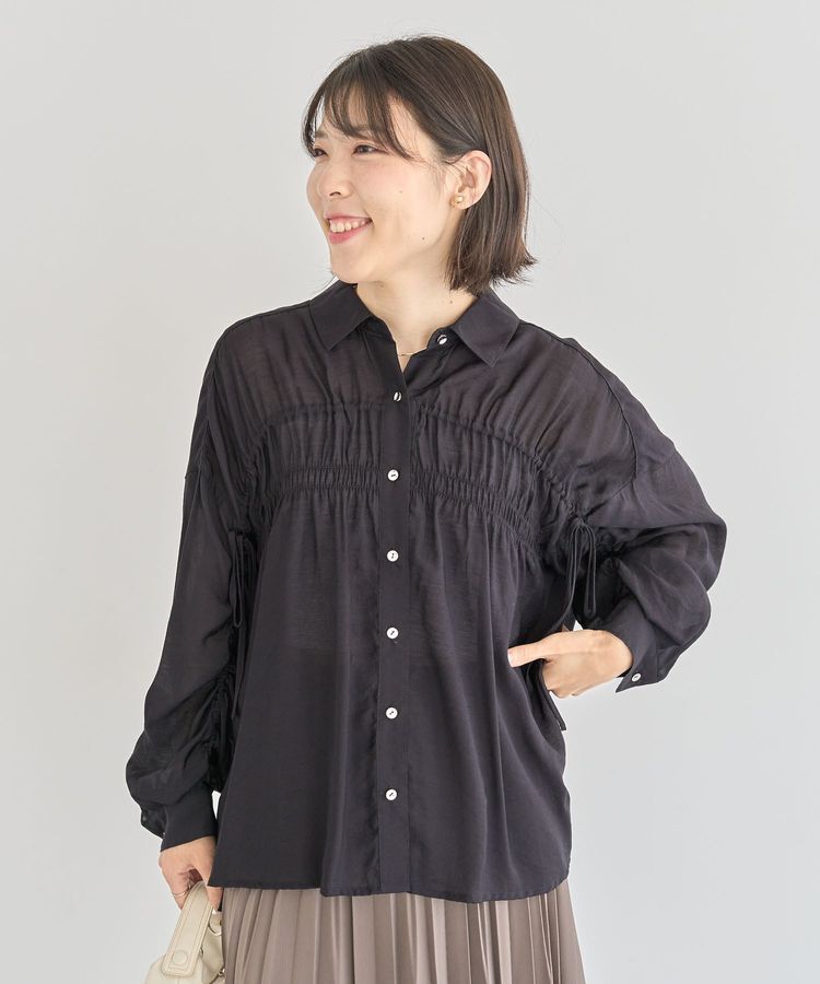 Green Parks「・ELENCARE DUE シアーシャーリングシャツ」|シャツ・ブラウス|Black