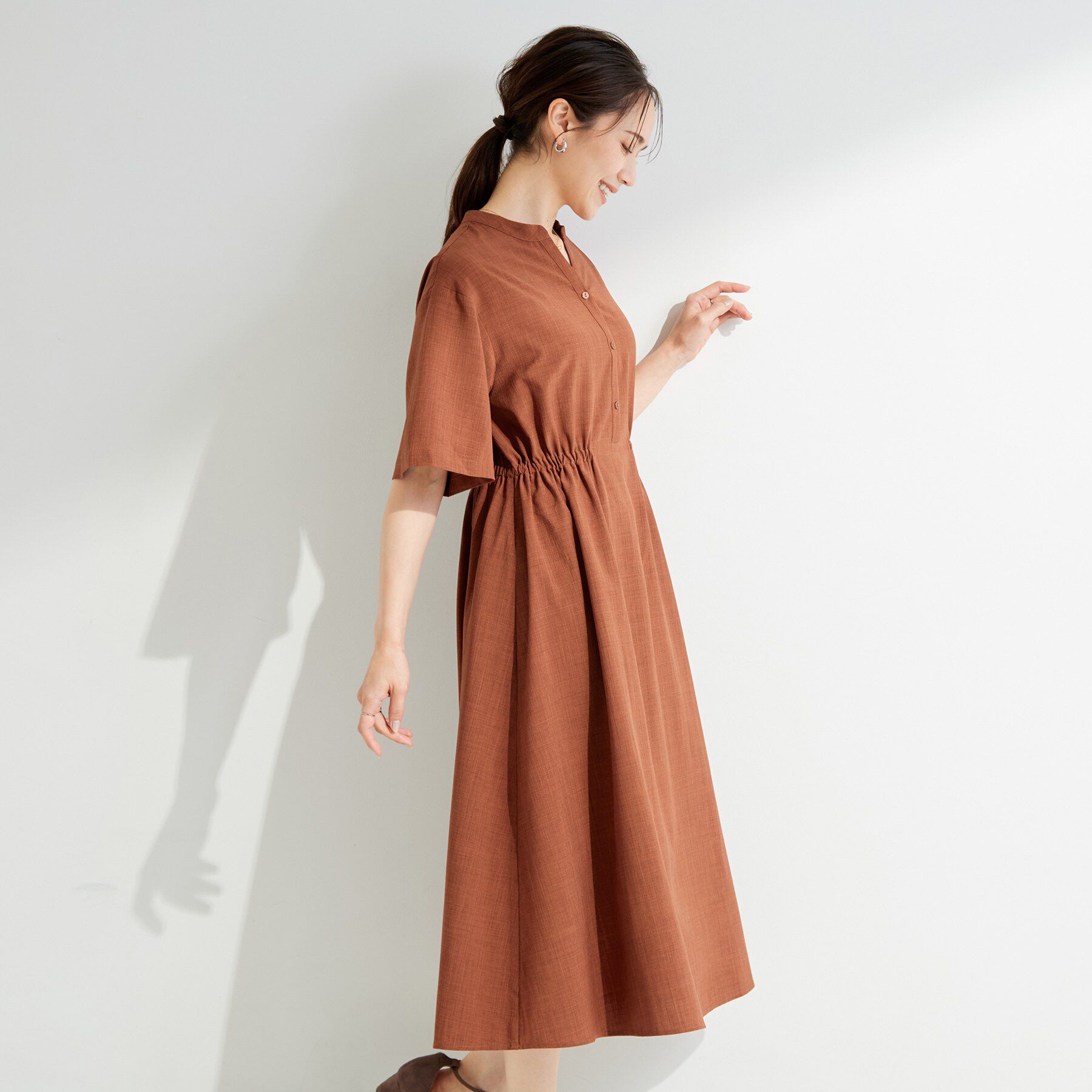 SHOO･LA･RUE「ウエストサイドギャザーワンピース」|ワンピース|