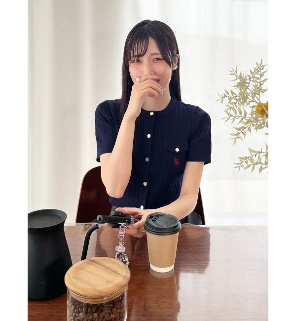 MERCURYDUO「U.S. POLO ASSN.別注ケーブルカーディガン」|カーディガン|