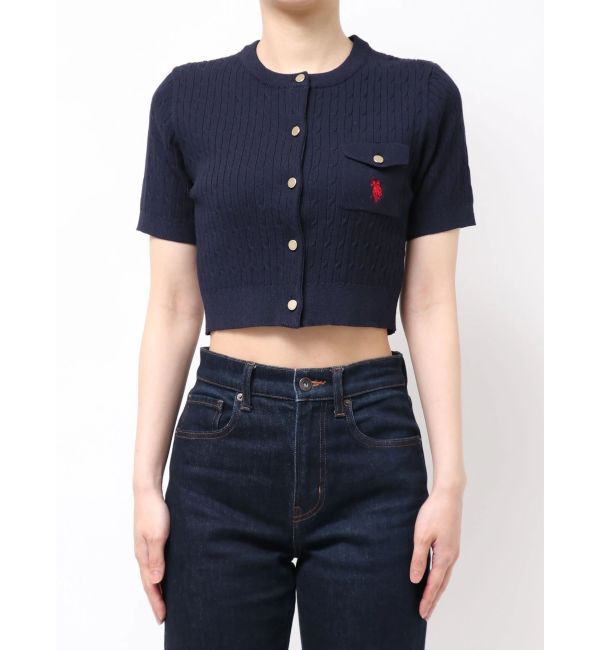 MERCURYDUO「U.S. POLO ASSN.別注ケーブルカーディガン」|カーディガン|
