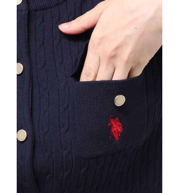 MERCURYDUO「U.S. POLO ASSN.別注ケーブルカーディガン」|カーディガン|