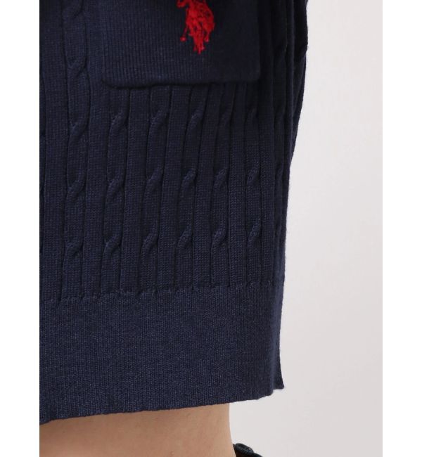 MERCURYDUO「U.S. POLO ASSN.別注ケーブルカーディガン」|カーディガン|