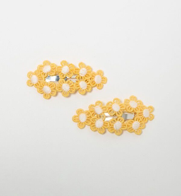 UNITED ARROWS green label relaxing「＜Rockahula Kids＞Crochet Flower ヘアクリップ / キッズ  」|ヘアバンド|YELLOW