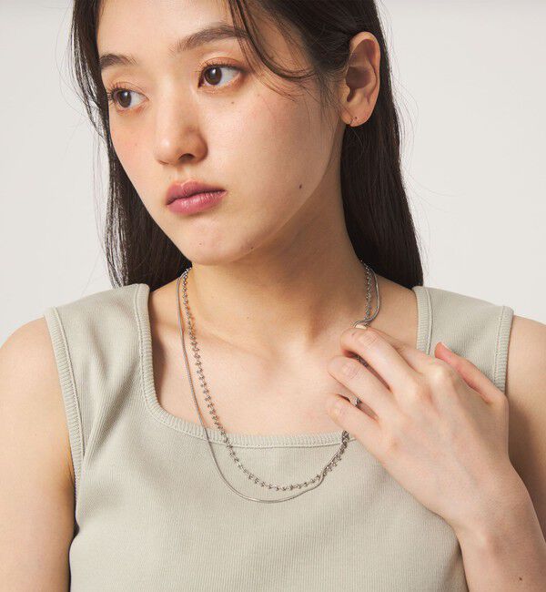 UNITED ARROWS green label relaxing「3WAY ツブツブ 2連 ネックレス」|ネックレス|SILVER