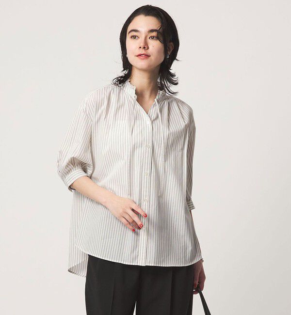 UNITED ARROWS green label relaxing「フリル ネック ショートスリーブ ブラウス」|シャツ・ブラウス|その他2