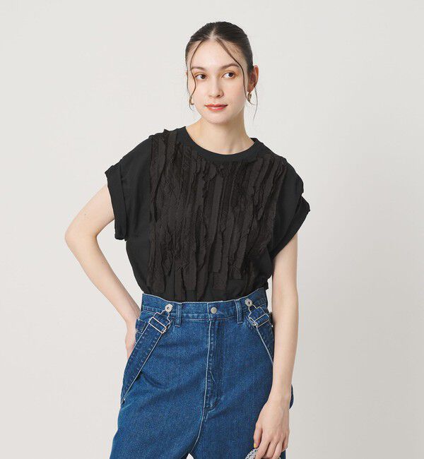 BEAUTY&YOUTH UNITED ARROWS「【WEB限定】＜dahl&rsquo;ia＞リメイク ショートスリーブ Tシャツ」|Tシャツ・カットソー|BLACK