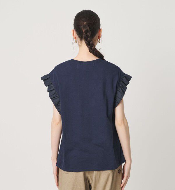 BEAUTY&YOUTH UNITED ARROWS「【WEB限定】＜dahl&rsquo;ia＞フリルスリーブ Tシャツ」|Tシャツ・カットソー|