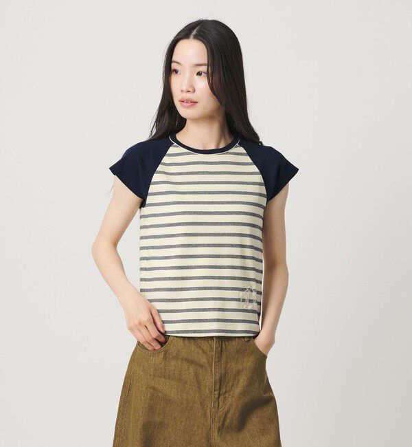 BEAUTY&YOUTH UNITED ARROWS「＜Girls Department Club＞ボーダー ダブルバインダー Tシャツ」|Tシャツ・カットソー|