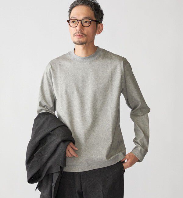 SHIPS「SHIPS: コットン ハイゲージ ポンチ ライト ロングスリーブ Tシャツ」|Tシャツ・カットソー|