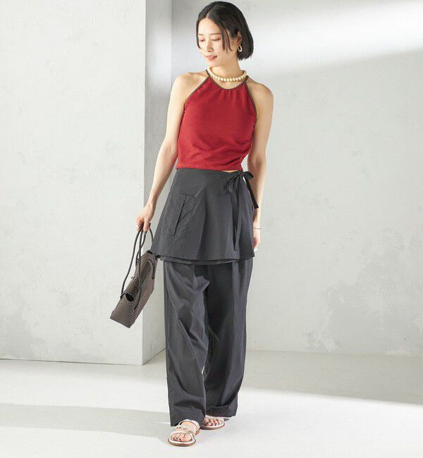 SHIPS for women「maroba:＜手洗い可能＞ラッシュ リボン ラップ スカート」|その他|