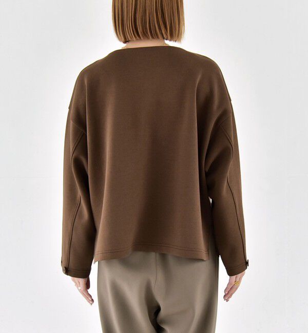 quaranciel「《予約》quaranciel:〈洗濯機可能〉ポンチ Vネック ルーズ プルオーバー」|スウェット・ジャージ|