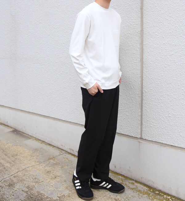 SHIPS any「SHIPS any:〈接触冷感/UVカット〉ソフト スムース リラックス ポケット Tシャツ(ロンT)◆」|Tシャツ・カットソー|