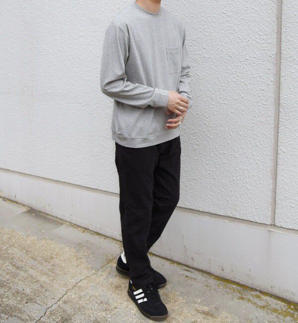 SHIPS any「SHIPS any:〈接触冷感/UVカット〉ソフト スムース リラックス ポケット Tシャツ(ロンT)◆」|Tシャツ・カットソー|