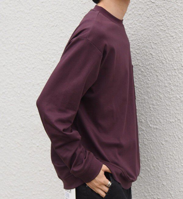 SHIPS any「SHIPS any:〈接触冷感/UVカット〉ソフト スムース リラックス ポケット Tシャツ(ロンT)◆」|Tシャツ・カットソー|