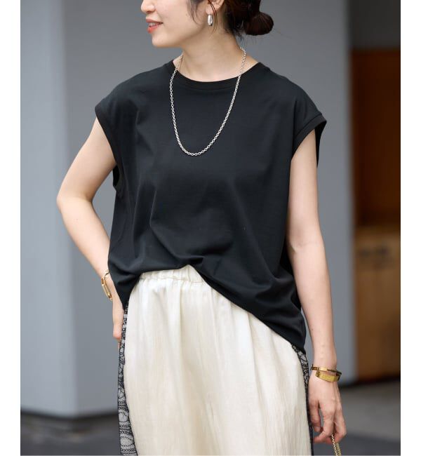 VERMEIL par iena「ディオラマ クルーネック フレンチ Tシャツ」|Tシャツ・カットソー|ブラック