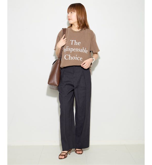 journal standard L'essage「バイオリネン ワイドタックパンツ」|スラックス|
