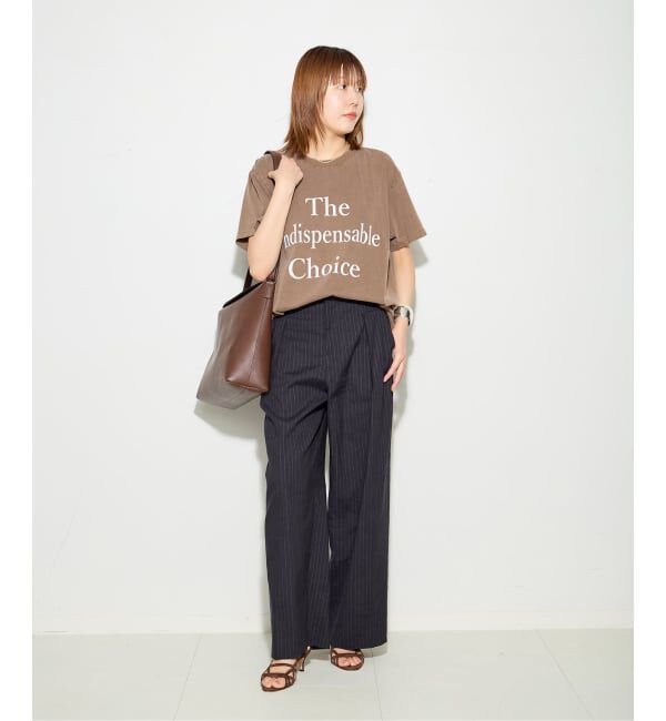 journal standard L'essage「バイオリネン ワイドタックパンツ」|スラックス|