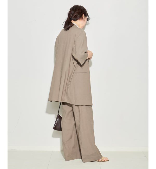 journal standard L'essage「バイオリネン ワイドタックパンツ」|スラックス|
