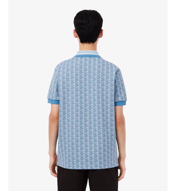 LACOSTE「モノグラムジャカード半袖ポロシャツ」|ポロシャツ|