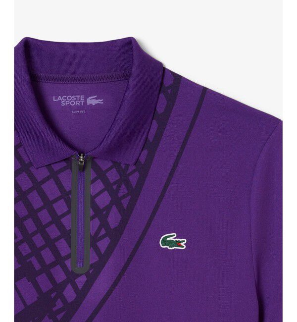 LACOSTE「アシンメトリーラケットグラフィックウルトラドライポロシャツ」|ポロシャツ|