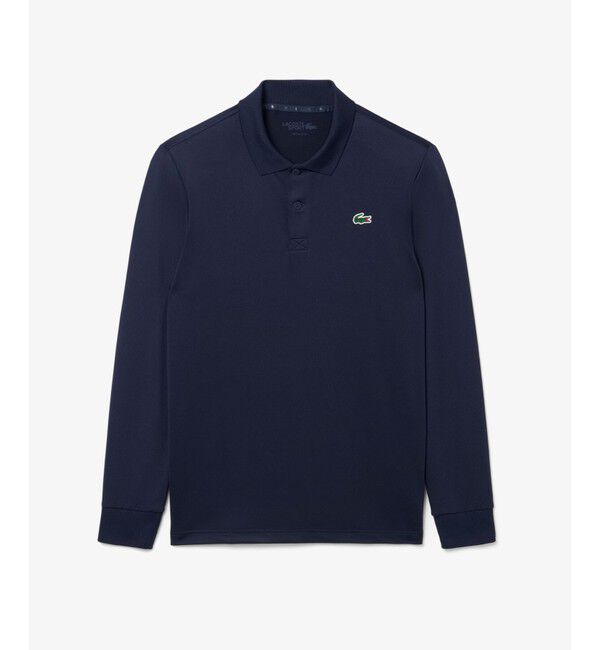 LACOSTE「エッセンシャルウルトラドライ長袖ゴルフポロシャツ」|ポロシャツ|ネイビー