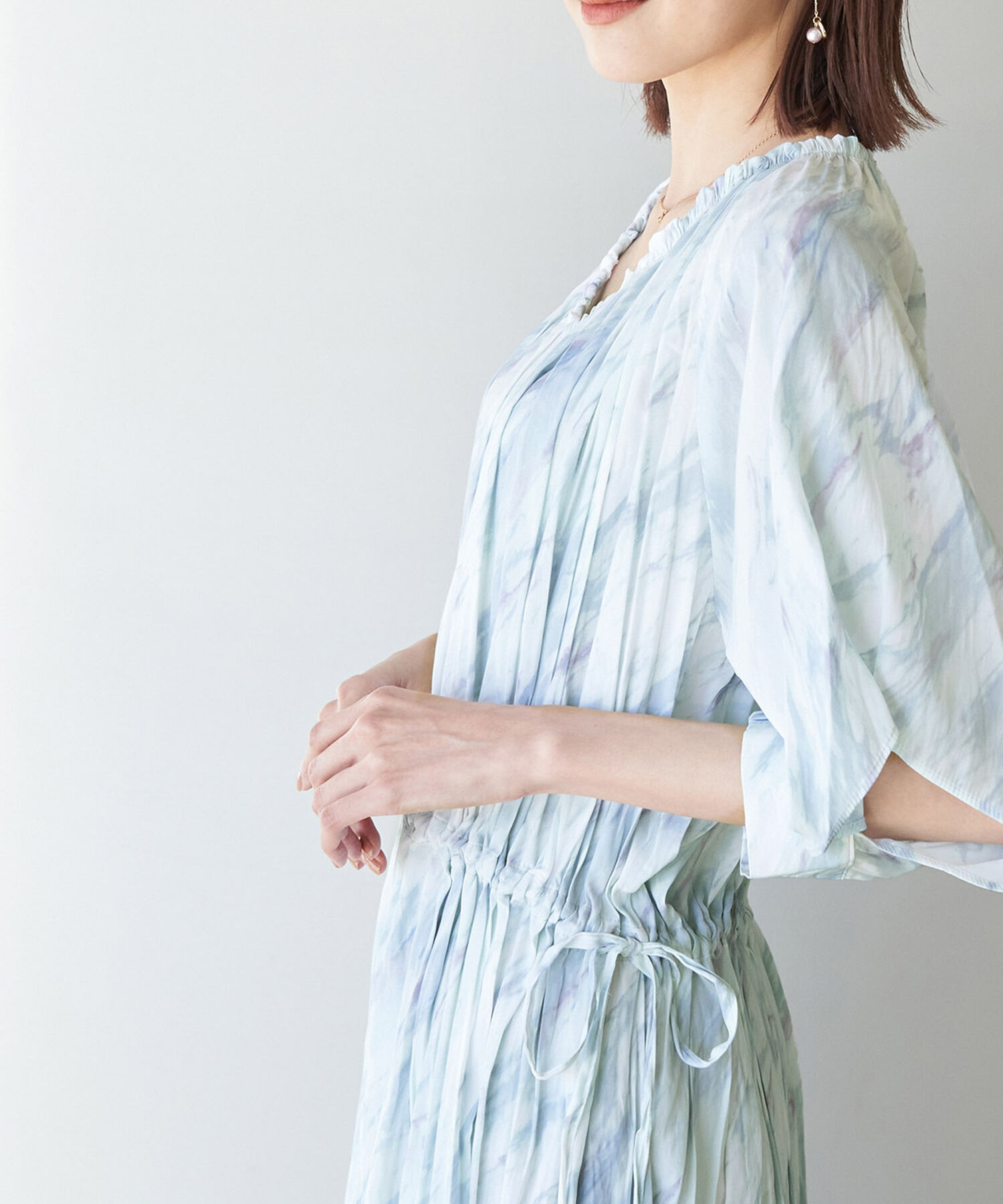 Rope&rsquo;Picnic「【一部店舗限定】【Mon E&rsquo;toile/モンエトワール】ストーンプリントギャザーDRESS」|ドレス|