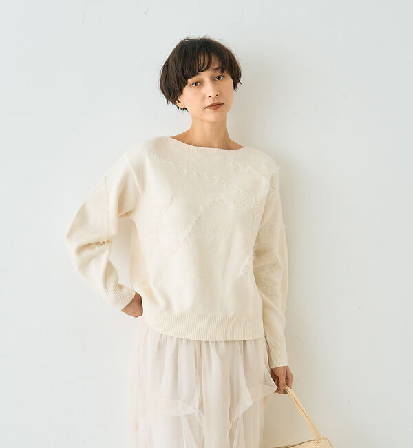 Rouge vif「【一部店舗限定】フェザーラインニットプルオーバー」|ニット・セーター|