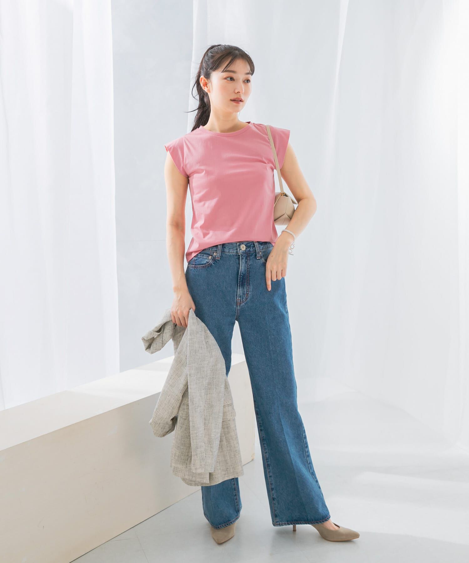 URBAN RESEARCH ROSSO「クールタッチスーピマコットンフレンチTシャツ」|Tシャツ・カットソー|