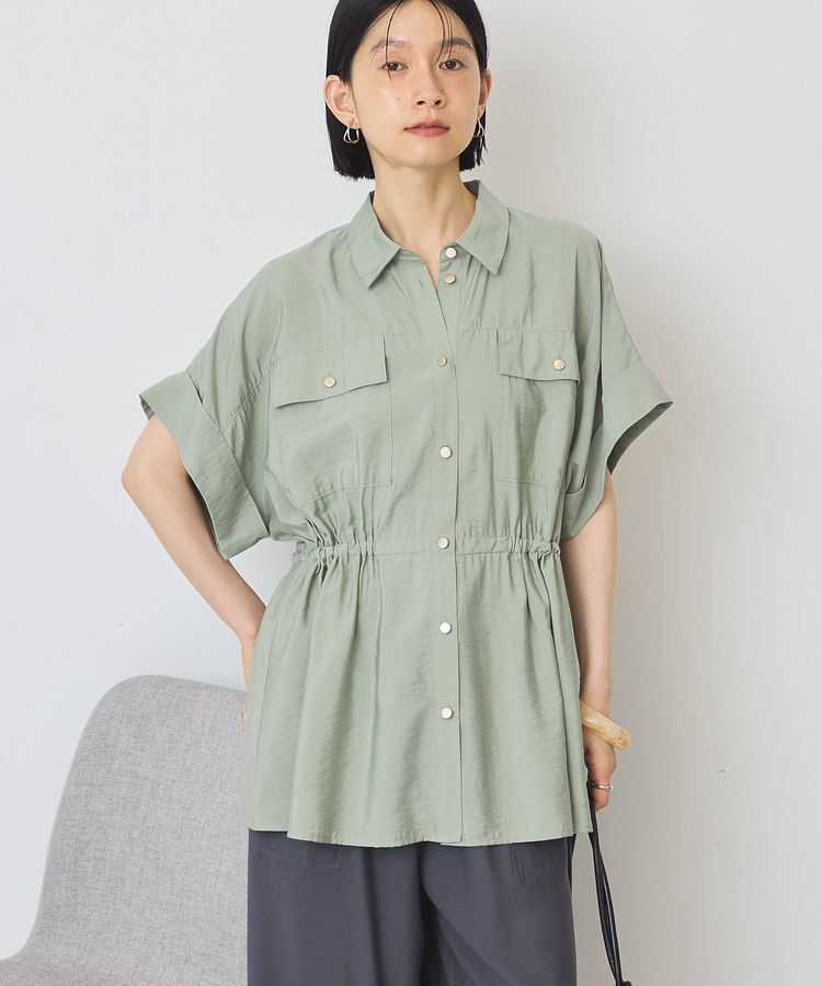 AMERICAN HOLIC「メタルボタンウエストドロストシャツ」|シャツ・ブラウス|