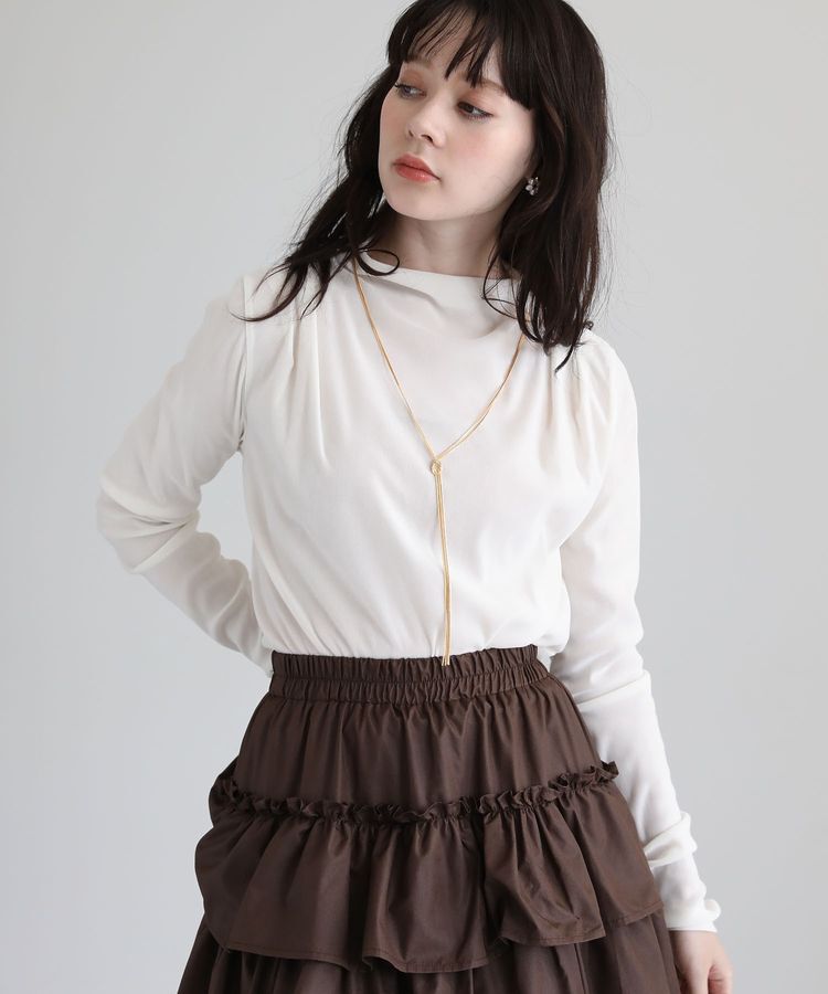 Green Parks「・ANDSEARCH シアーベロアボトルネックロンTEE」|Tシャツ・カットソー|Ivory