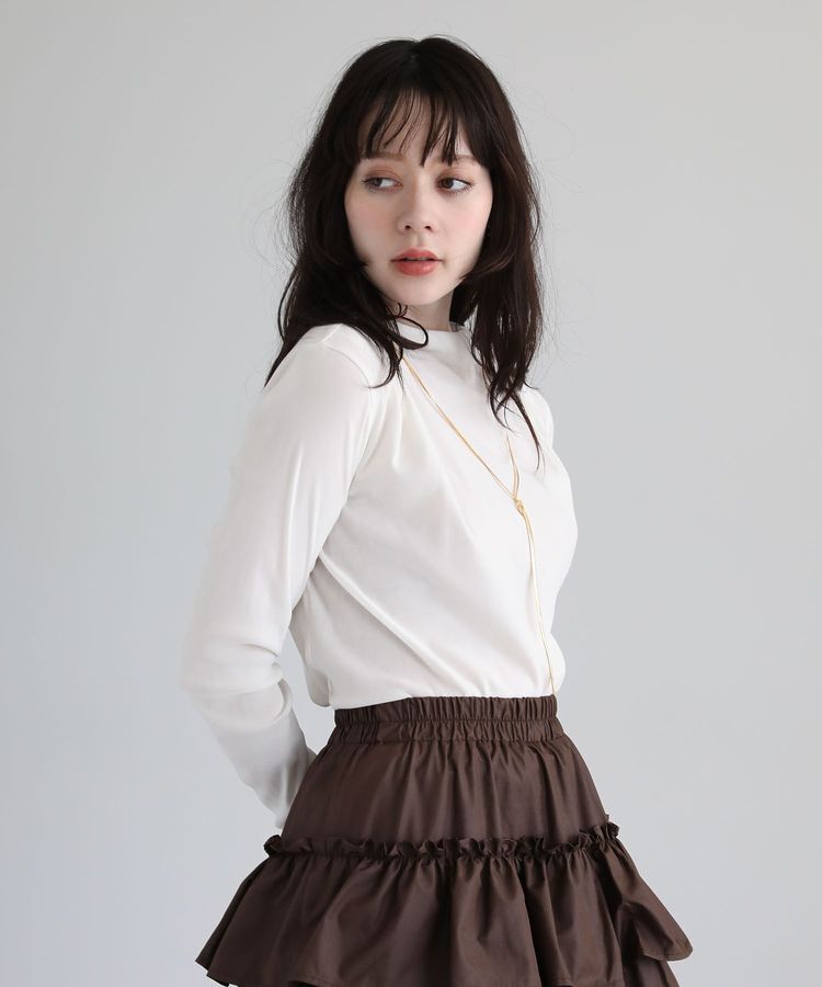 Green Parks「・ANDSEARCH シアーベロアボトルネックロンTEE」|Tシャツ・カットソー|