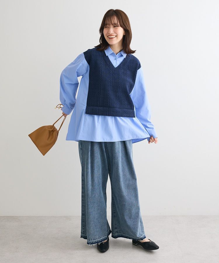 Green Parks「カットモールドッキングシャツチュニック」|チュニック|