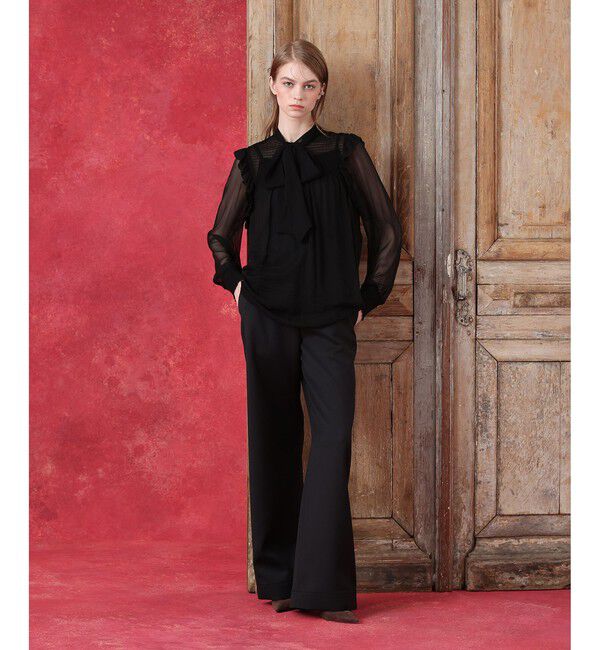 LOULOU WILLOUGHBY「シルクシフォンシャーリングブラウス」|シャツ・ブラウス|