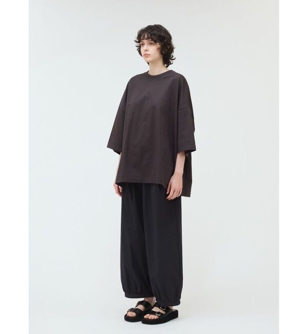 mizuiro ind「mizuiro ind クルーネックワイドチュニック」|Tシャツ・カットソー|