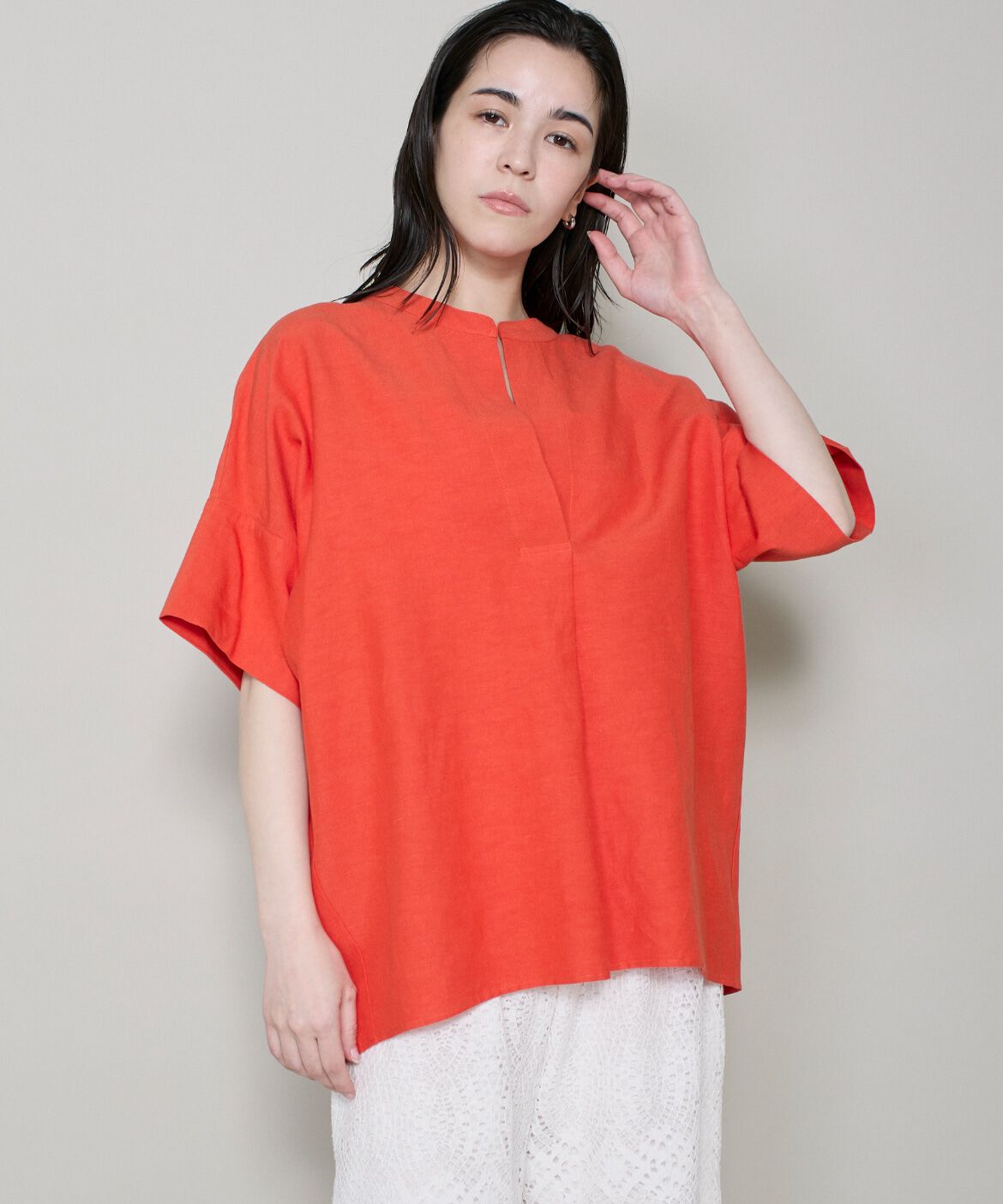 DAY by DAY it&rsquo;s international「ﾘﾈﾝｵｰﾊﾞｰｻｲｽﾞｽｷｯﾊﾟｰｼｬﾂ|華奢見え叶うｵｰﾊﾞｰｻ」|シャツ・ブラウス|シュイロ7